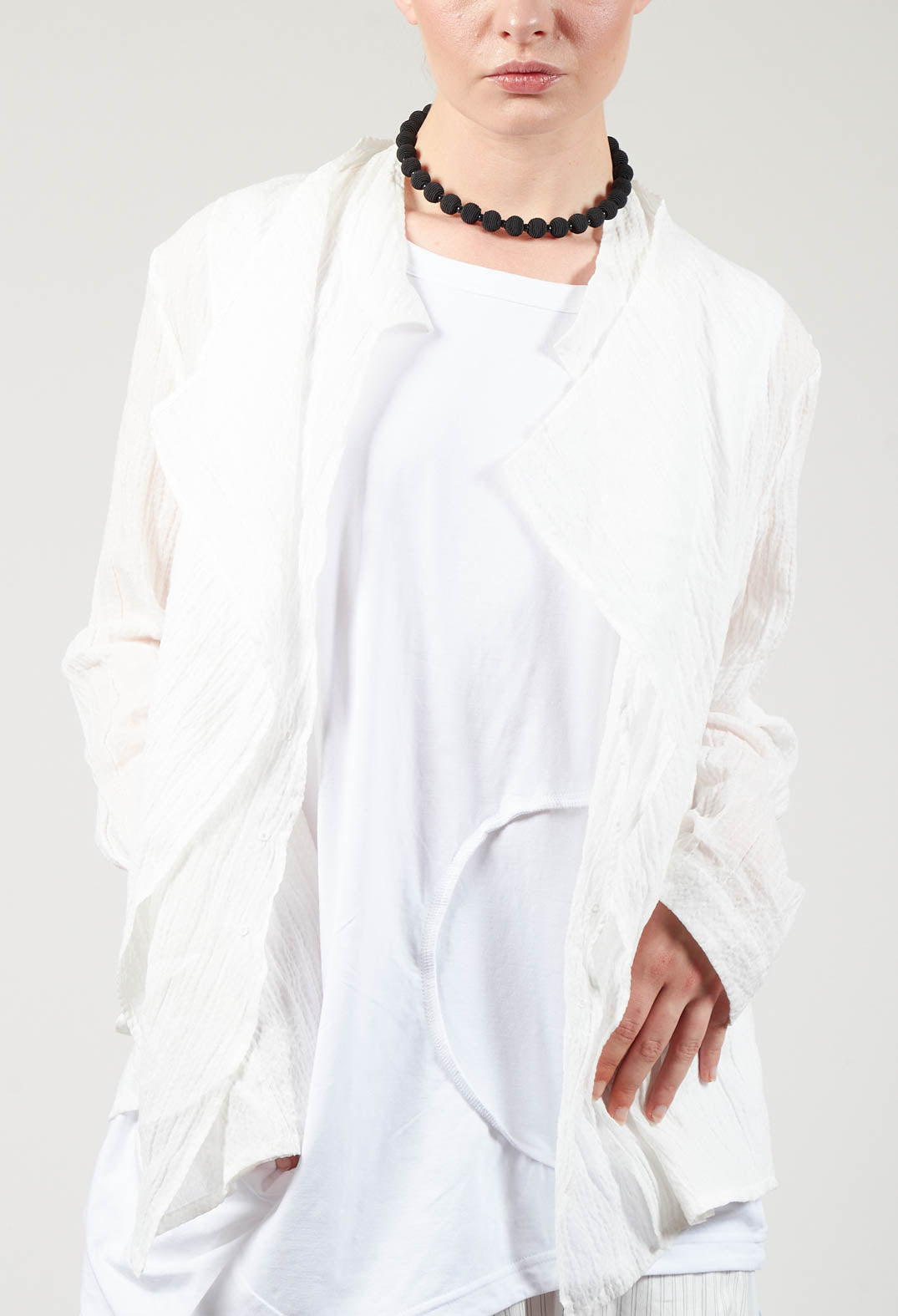 Open Front Jacket in White