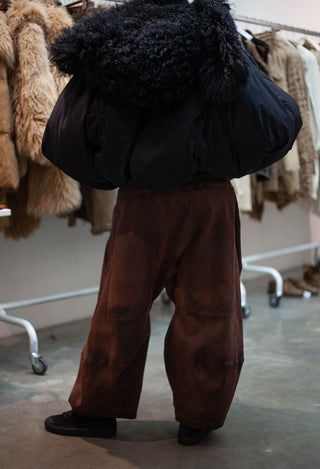 PRE-ORDER - Balloon Leg Drop Crotch Trousers in Henna Cloud - 2040103