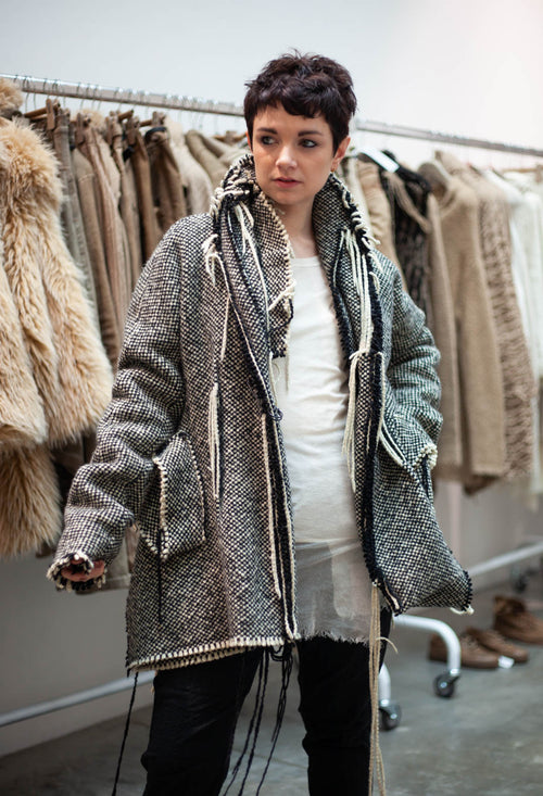 PRE-ORDER - Raw Edge Jacket in Dakar Check (Pictured in Black Check) - 2051101