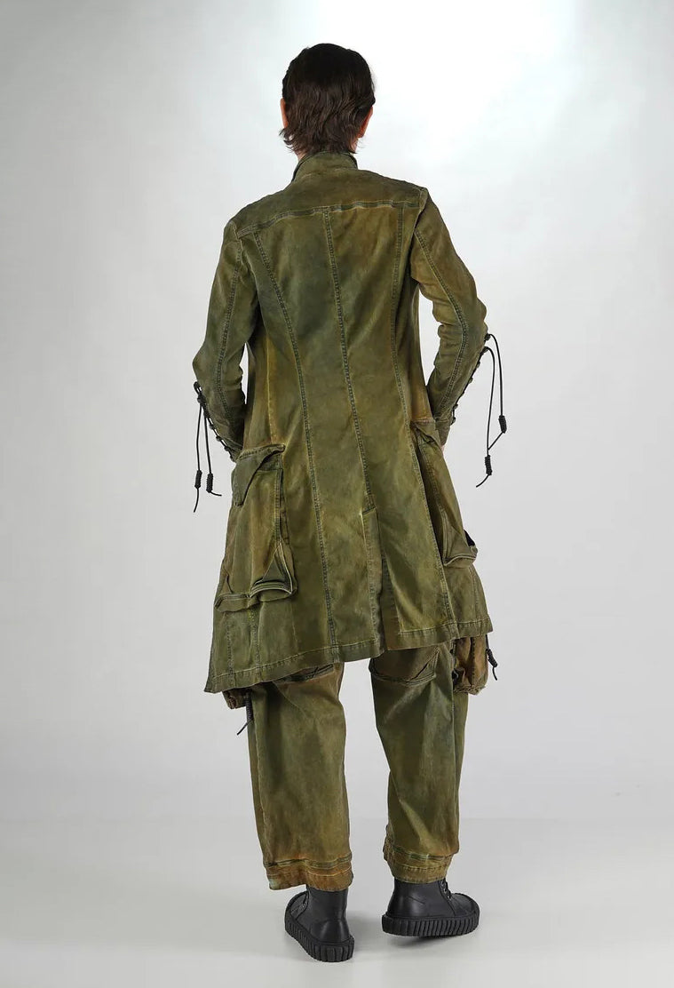 PRE-ORDER - Button Through Coat in Crab Light (Pictured in Lagoon Light) - 2061208