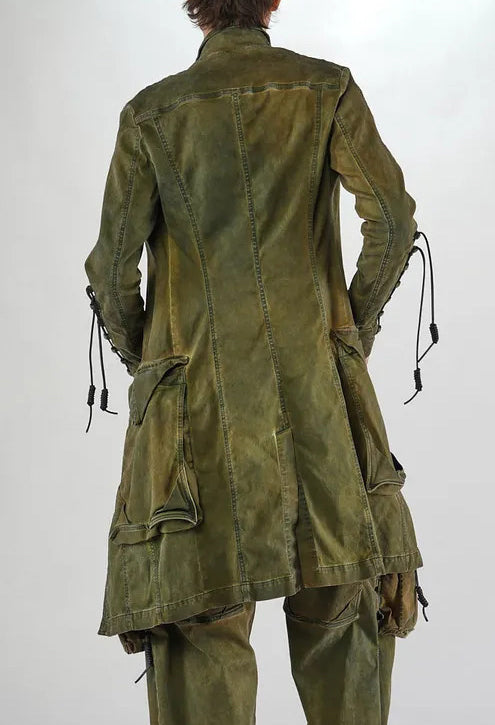 PRE-ORDER - Button Through Coat in Crab Light (Pictured in Lagoon Light) - 2061208