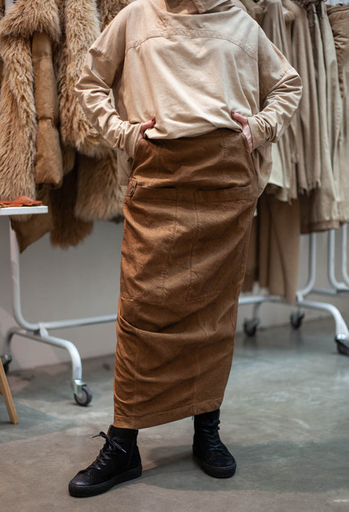 PRE-ORDER - Fitted Maxi Skirt in Clay Cloud (Pictured in Dakar Cloud) - 2120307