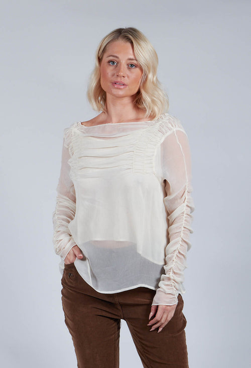 Blusa Queen Blouse in Natural