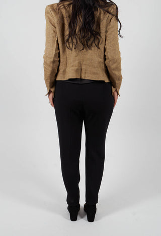 Straight Leg Trousers in Black