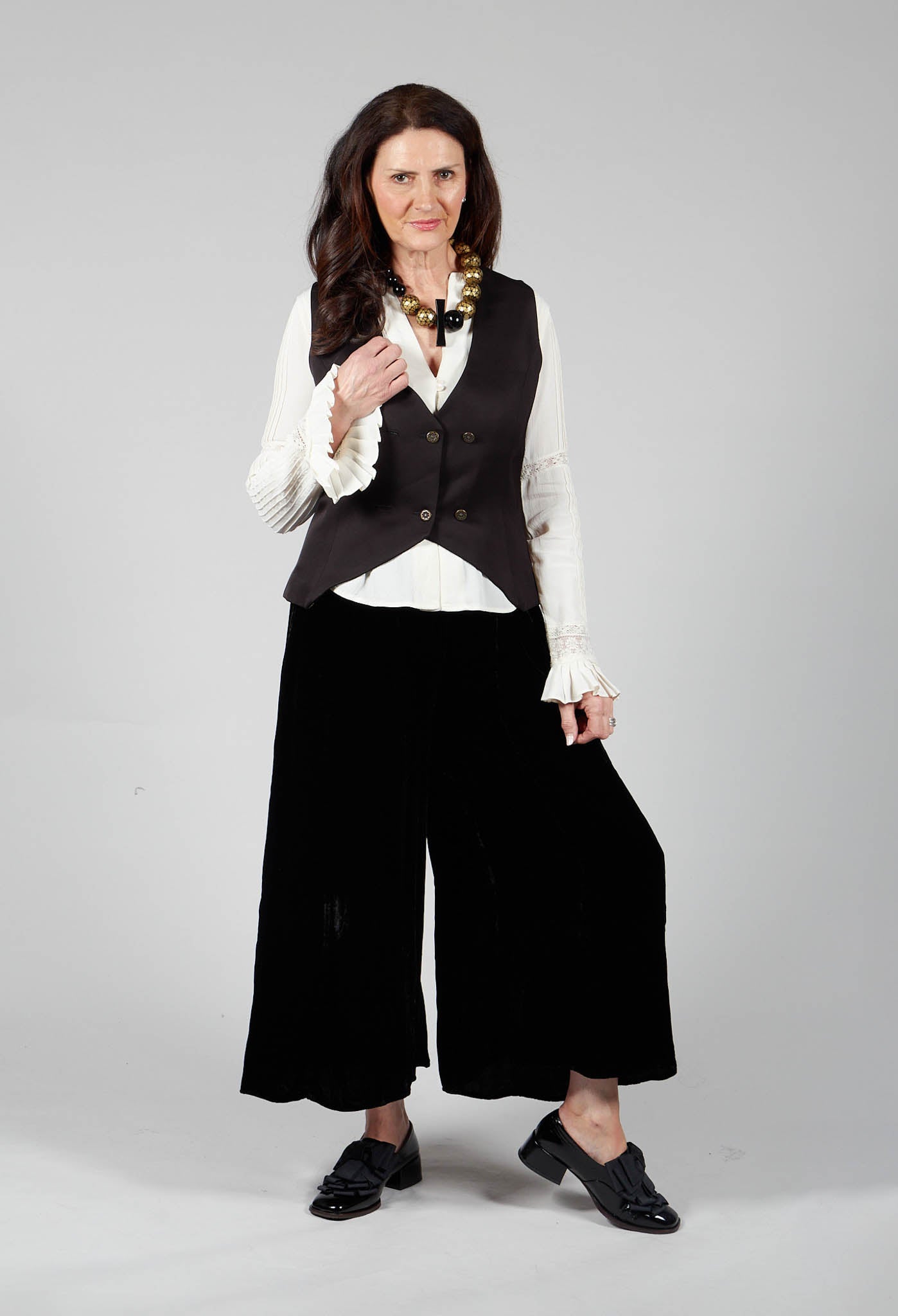 Gypsy Waistcoat in Black Olivia May