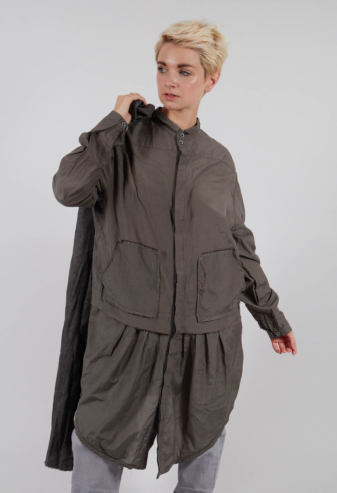 Shirt Dress in Cool Green