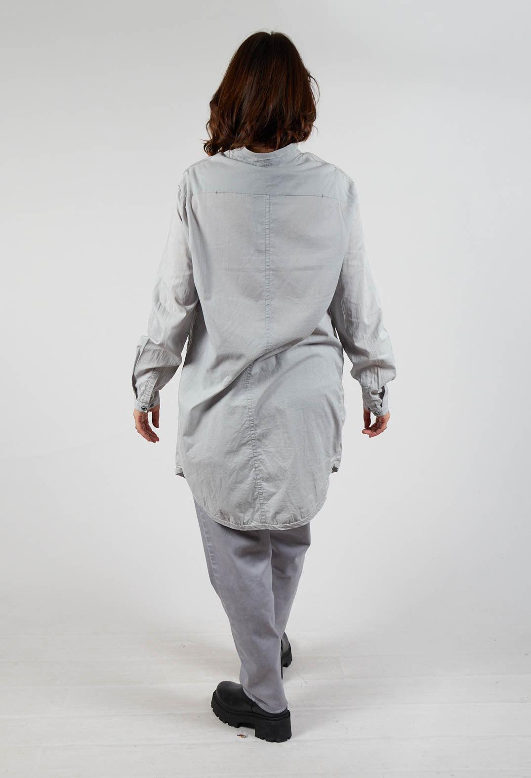 Shirt Dress in Medium Grey
