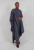 One Sleeved Pa Dress in Black / Blue