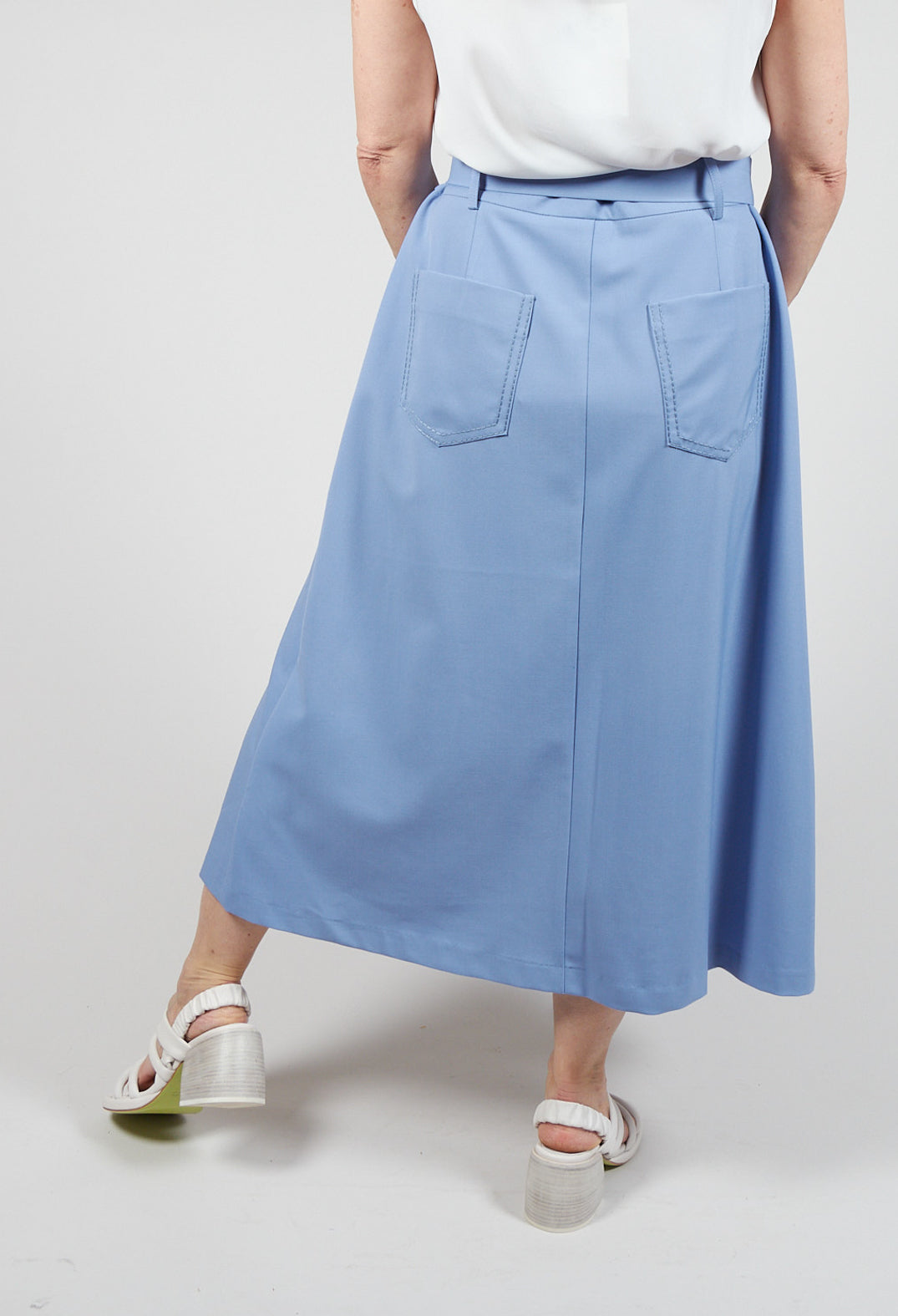 Pencil Skirt in Hokusai Blue