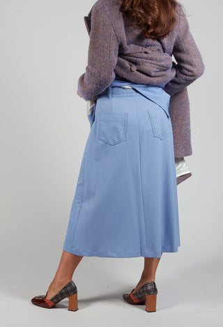 Pencil Skirt in Hokusai Blue