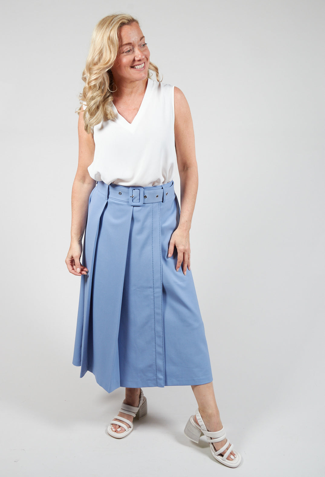 Pencil Skirt in Hokusai Blue