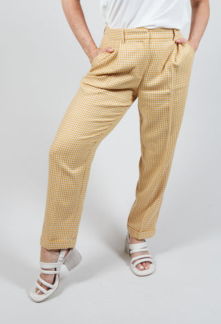 Tailored Trousers in Cream Yellow