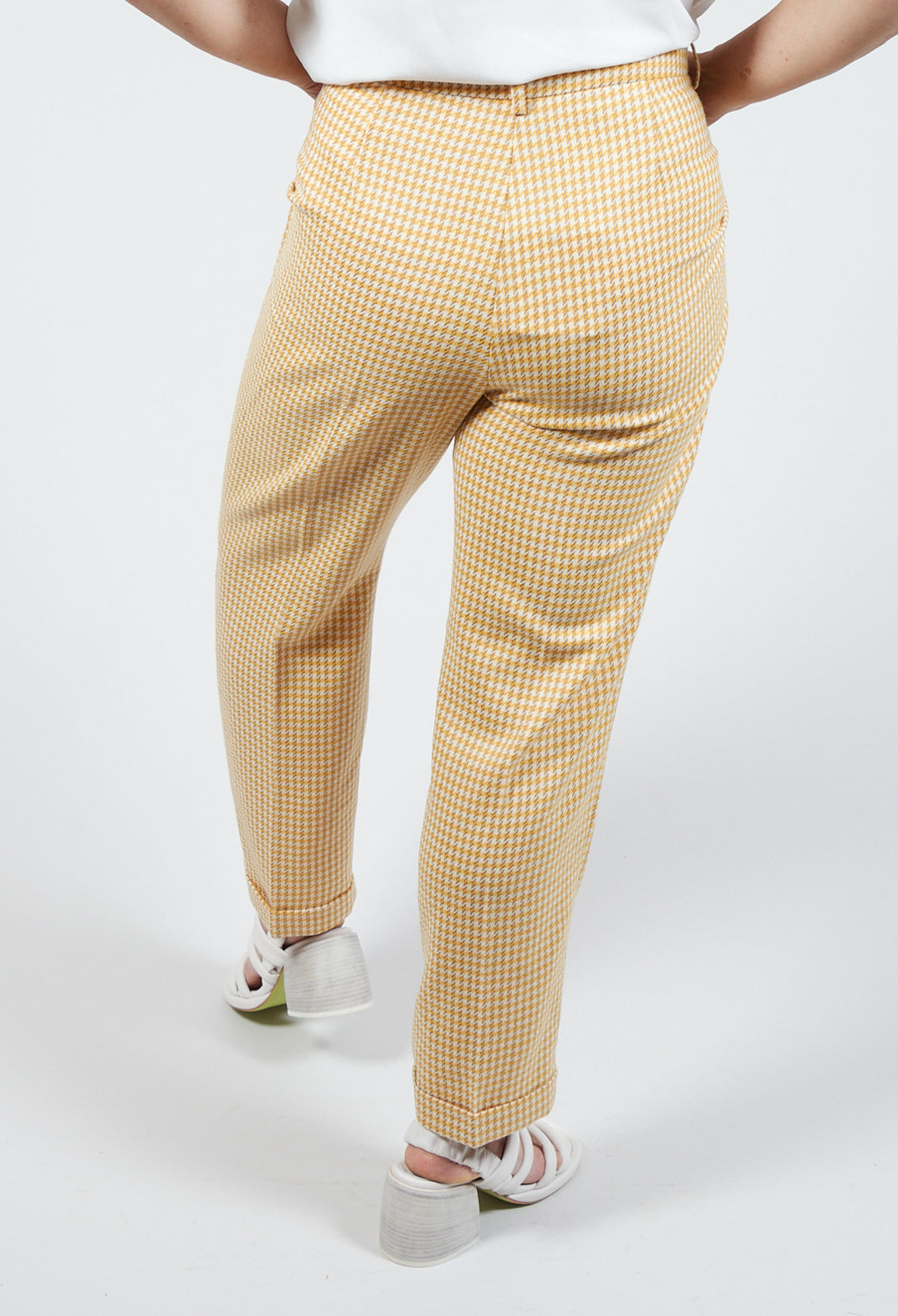 Tailored Trousers in Cream Yellow