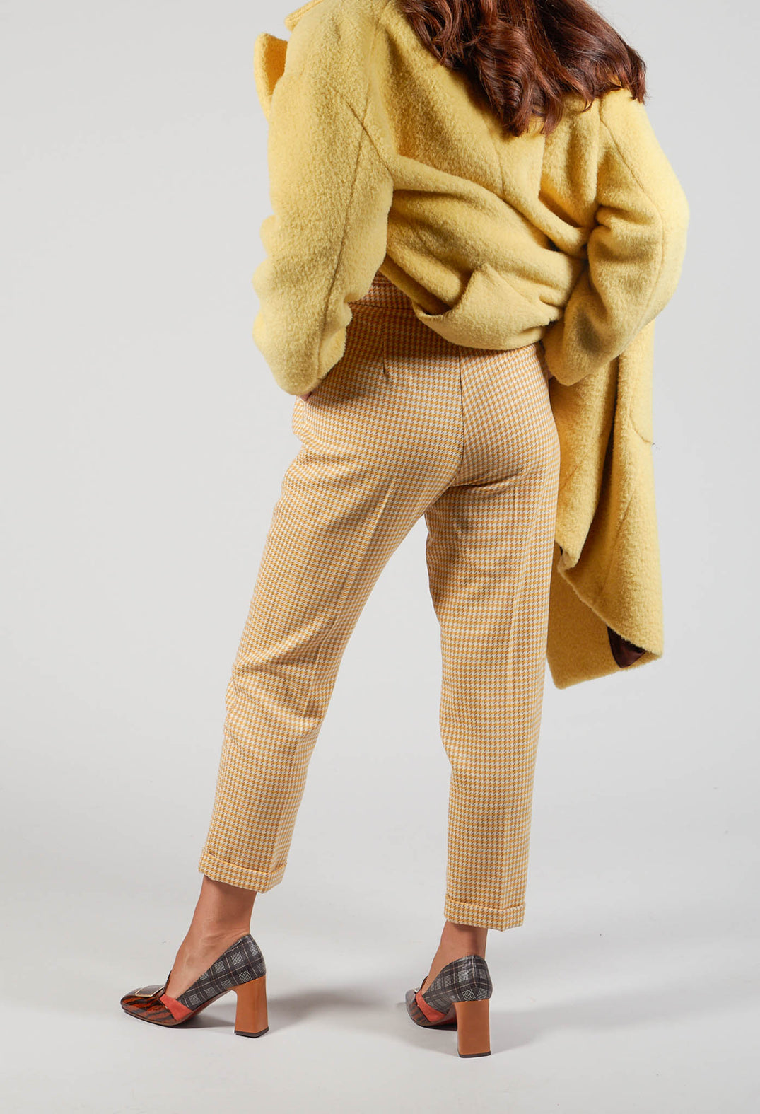 Tailored Trousers in Cream Yellow