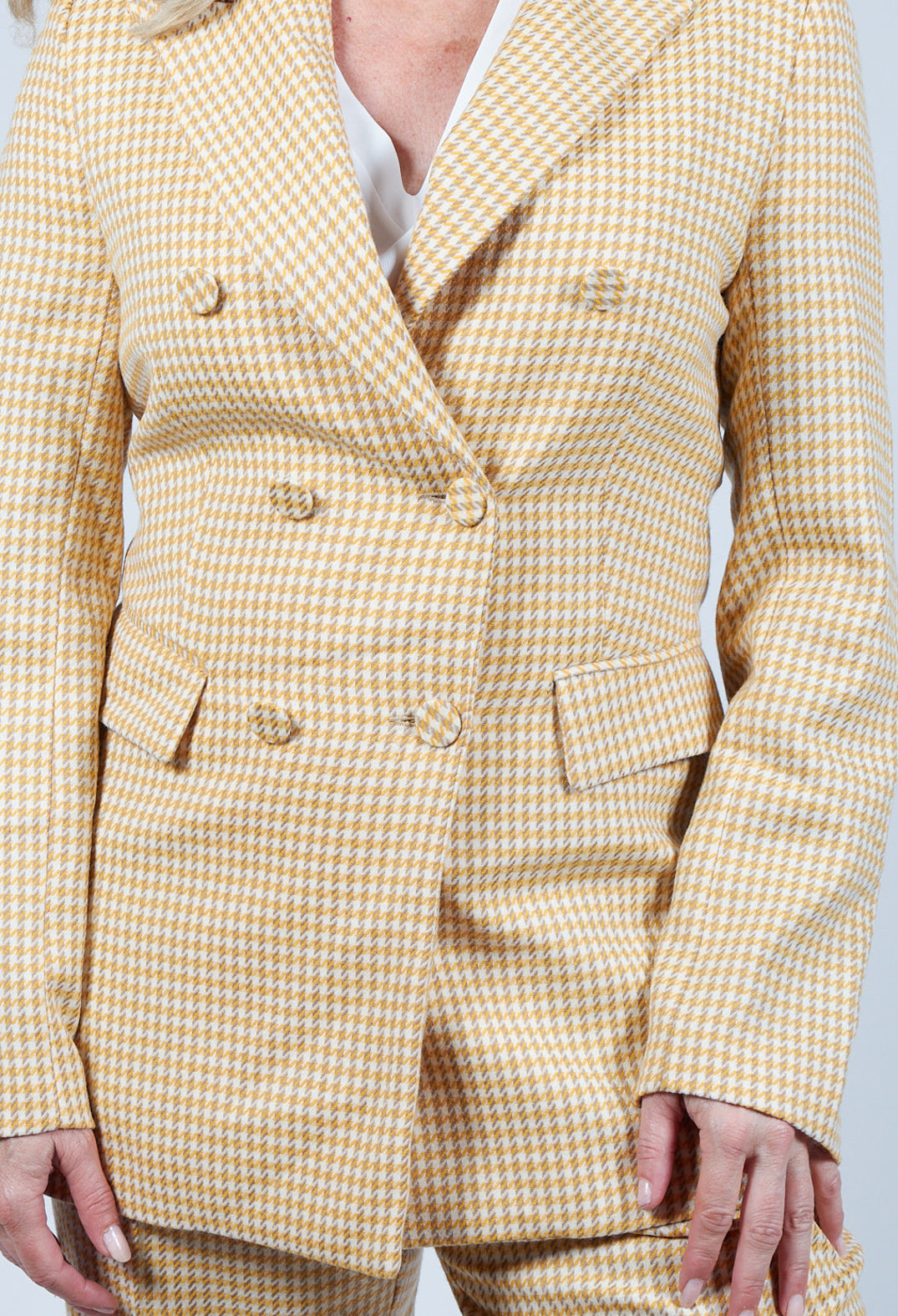 Beatrice B blazer in yellow check