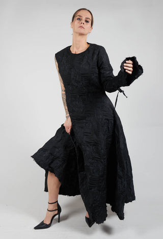 One Sleeved Maxi Dress in Black