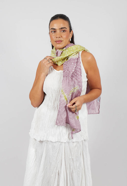 Silk Scarf in Pink/Green