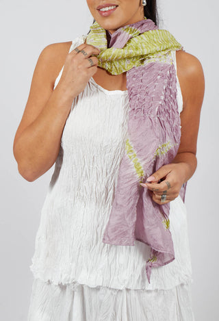 Silk Scarf in Pink/Green