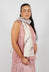 Silk Scarf in Beige/Purple