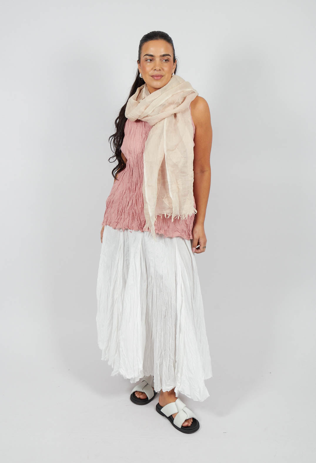 Sequin Scarf in Pink