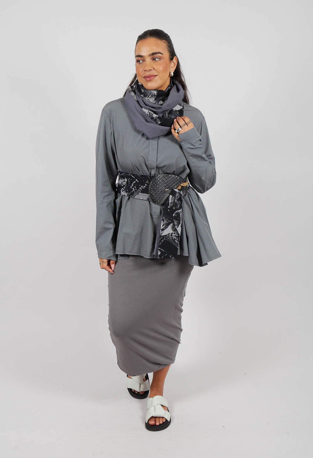 Printed Snood in Purple/Black