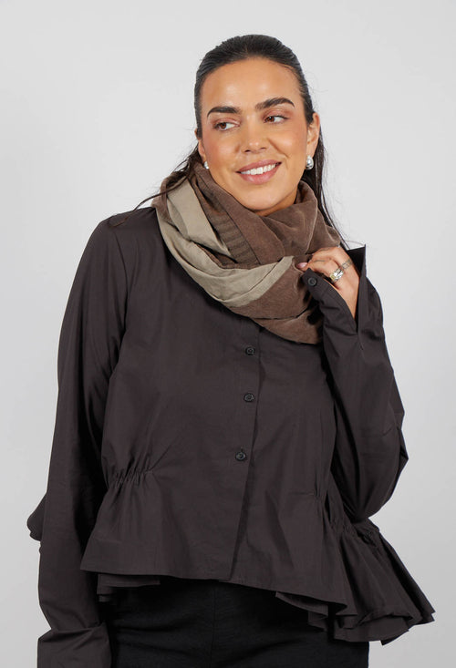 Printed Snood in Brown