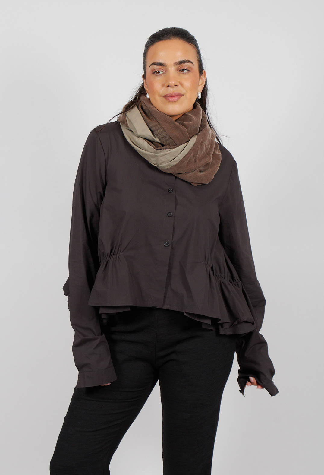 Printed Snood in Brown