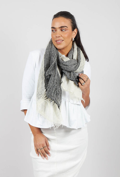 Two Toned Scarf in White/Black