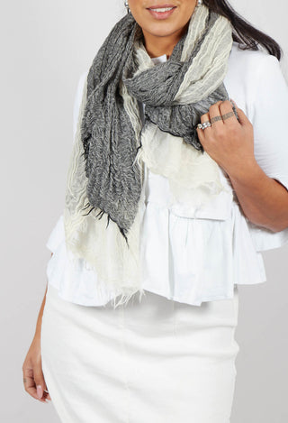 Two Toned Scarf in White/Black