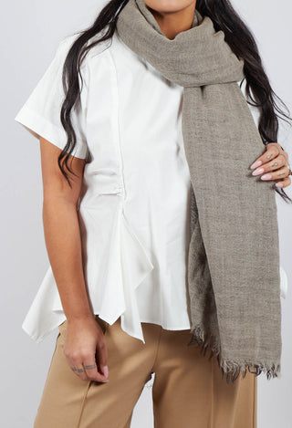 Two Toned Scarf in Grey/Brown