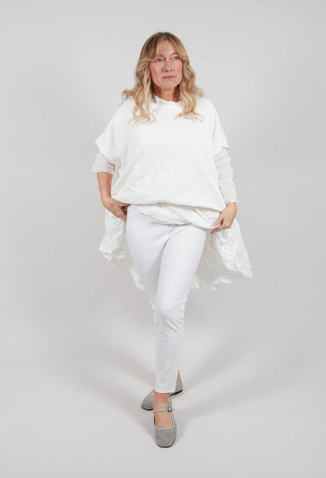 Paderbote Skinny Leg Trousers in Schnee White