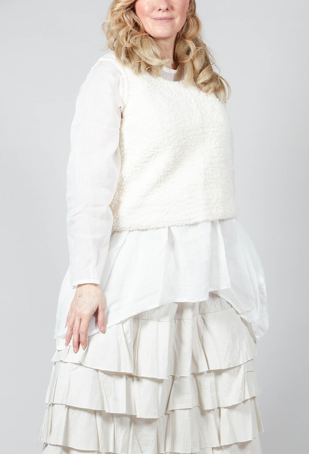 Doroton Teddybear Vest Top in Snow