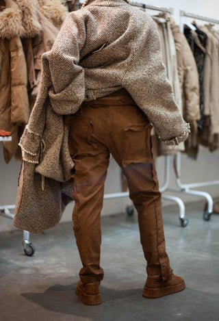 PRE-ORDER - Slim Trousers with Seam Detail in Henna Cloud (Pictured in Dakar Cloud) - 2190105