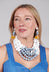 Frida Kahlo Bunch Necklace in Blue /White