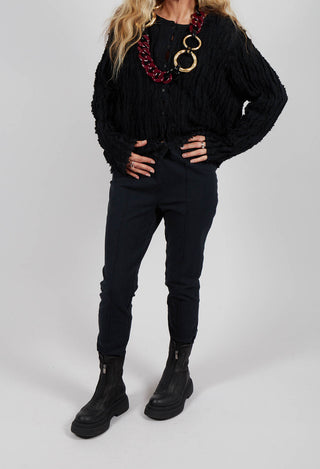 Paderbote Skinny Leg Trousers in Kaviar Black