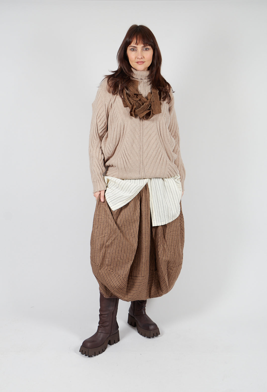 Thick Knit Jumper in Beige