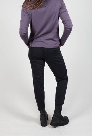 Straight Leg Trousers in Black