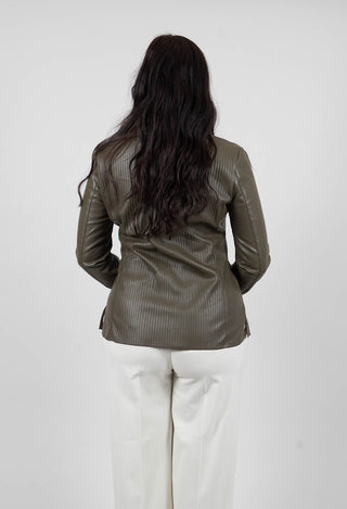 Long Sleeved Faux Leather Shirt