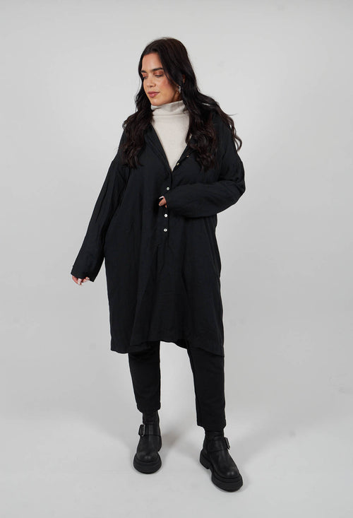 Hooded Dress in Black