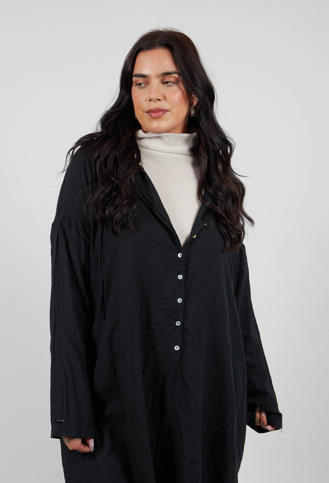 Hooded Dress in Black