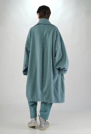 PRE-ORDER - Oversized Wool Coat in Light Pine (Pictured in Lagoon) - 2211206