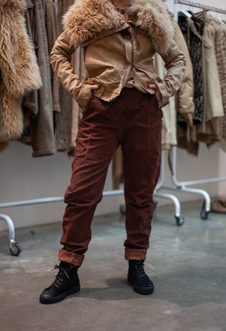 PRE-ORDER - Straight Leg Trousers in Terracotta Cloud (Pictured in Henna Cloud) - 2220102