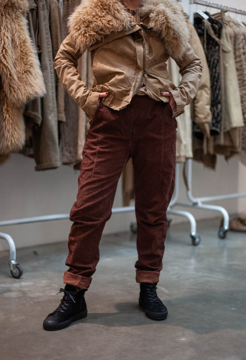 PRE-ORDER - Straight Leg Trousers in Terracotta Cloud (Pictured in Henna Cloud) - 2220102