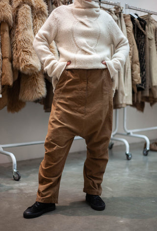 PRE-ORDER - Drop Crotch Trousers in Terracotta Cloud (Pictured in Clay Cloud) - 2220103