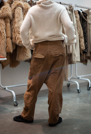 PRE-ORDER - Drop Crotch Trousers in Clay Cloud - 2220103