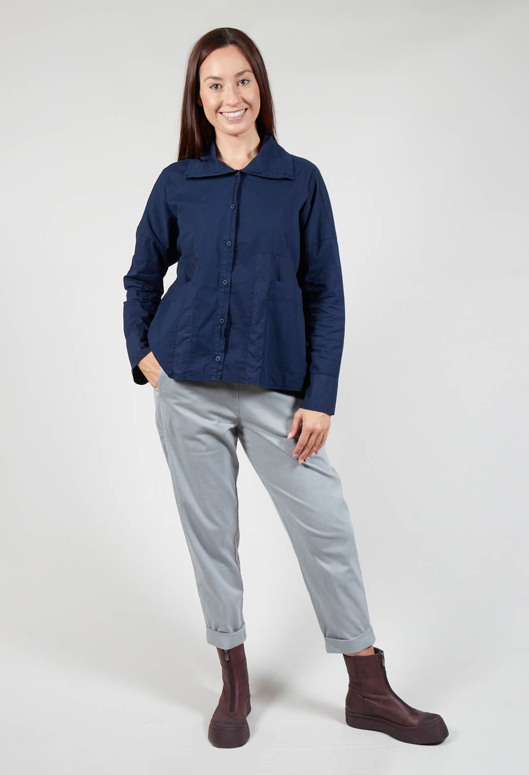 Blouse Samni in Blueberry