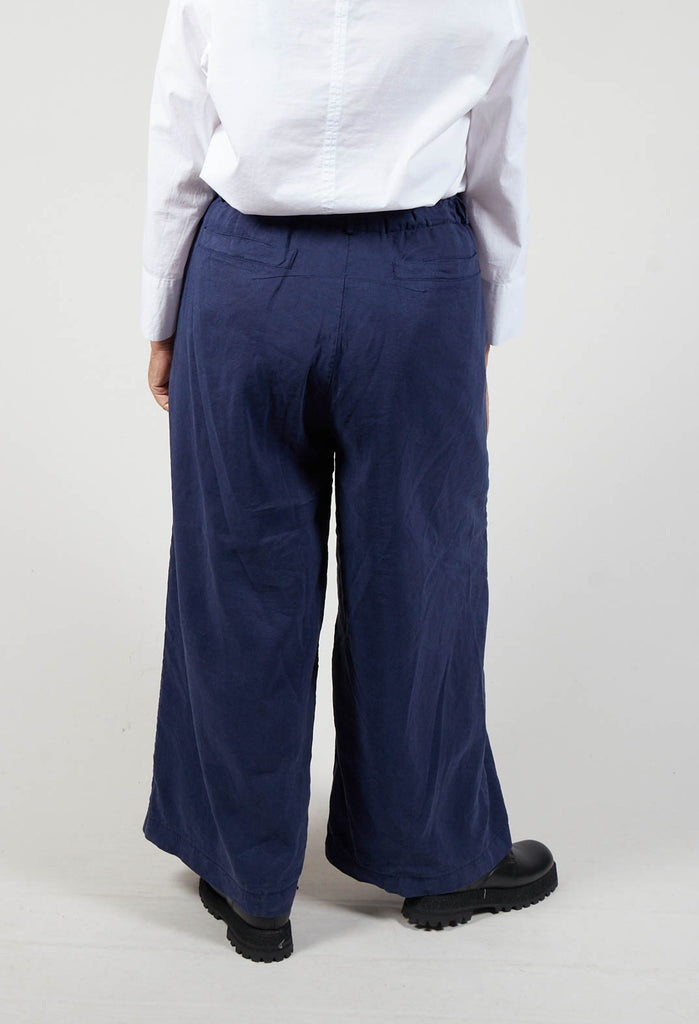 Wide Leg Tecla Trousers in Blue