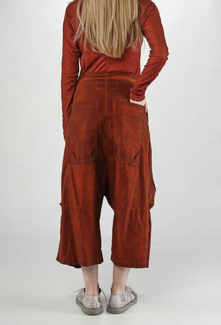 PRE-ORDER - Cropped Drop Crotch Trousers in Lagoon Cloud (Pictured in Crab Cloud) - 2240101