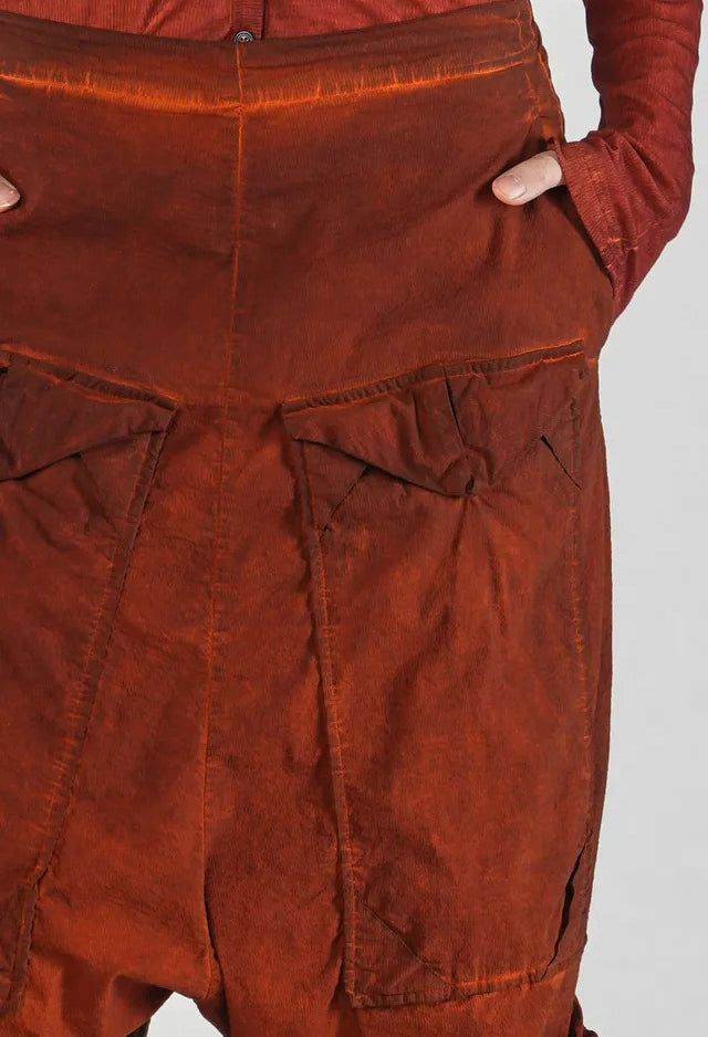 PRE-ORDER - Cropped Drop Crotch Trousers in Lagoon Cloud (Pictured in Crab Cloud) - 2240101