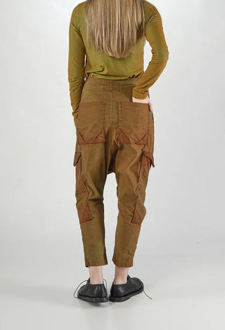 PRE-ORDER - Drop Crotch Trousers with Large Pockets in Pine Cloud (Pictured in Lagoon Cloud) - 2240105